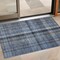 Edge Collections - 3' x 5' - Blue - Washable Area Rug Plaid for Indoor and Outdoor Use - 1 Piece